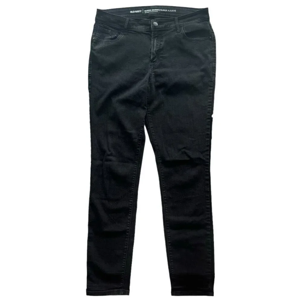 Old Navy Black Super Skinny Mid Rise Women’s Size 10R